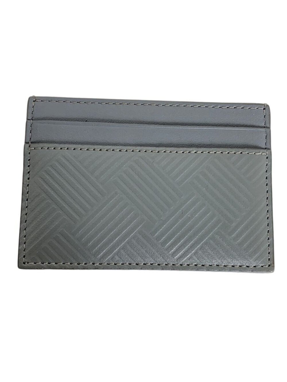BOTTEGA VENETA Card Case Wallet Leather Gray